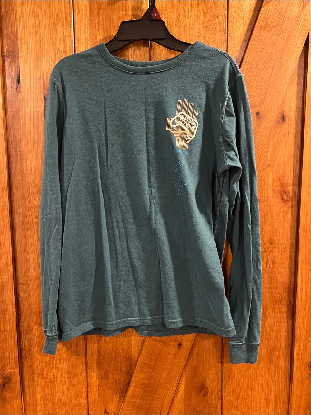 Sonoma Teal Long Sleeve Tee with Gaming Controller Graphic